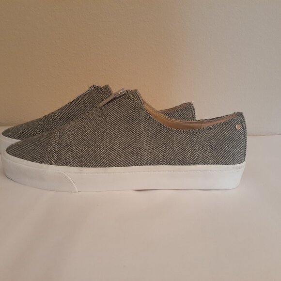 Lafayette 148 New York Herringbone Bade Zip Sneakers - Picture 4 of 9